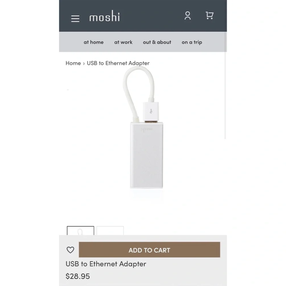 Moshi USB to Ethernet Adapter